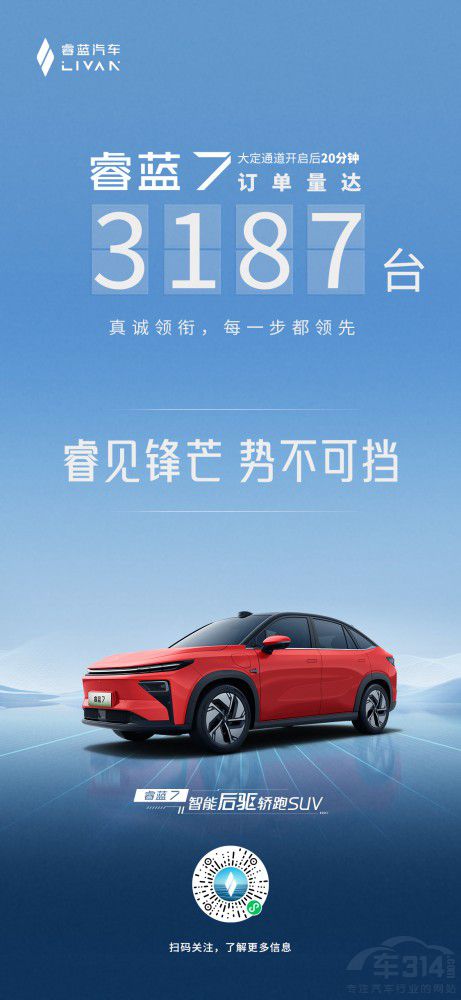 605KM續(xù)航 睿藍(lán)7正式上市將真誠進(jìn)行到底 605KM續(xù)航 睿藍(lán)7正式上市將真誠進(jìn)行到底