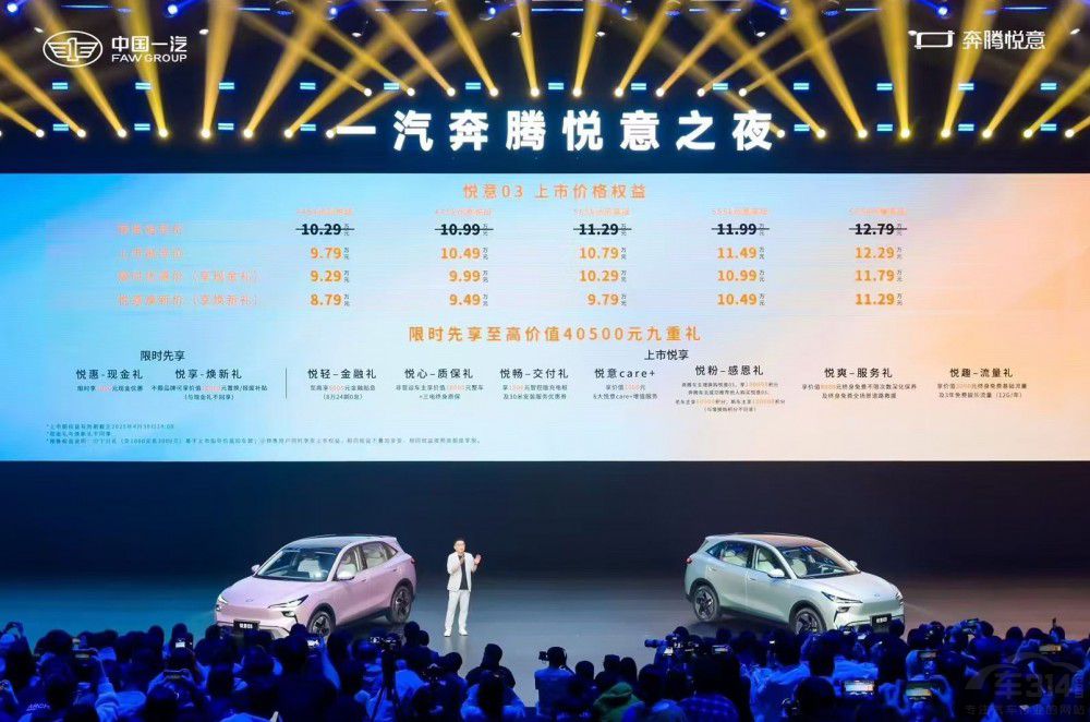 9.29萬元起 一汽奔騰悅意03"反套路"上市 9.29萬元起 一汽奔騰悅意03"反套路"上市