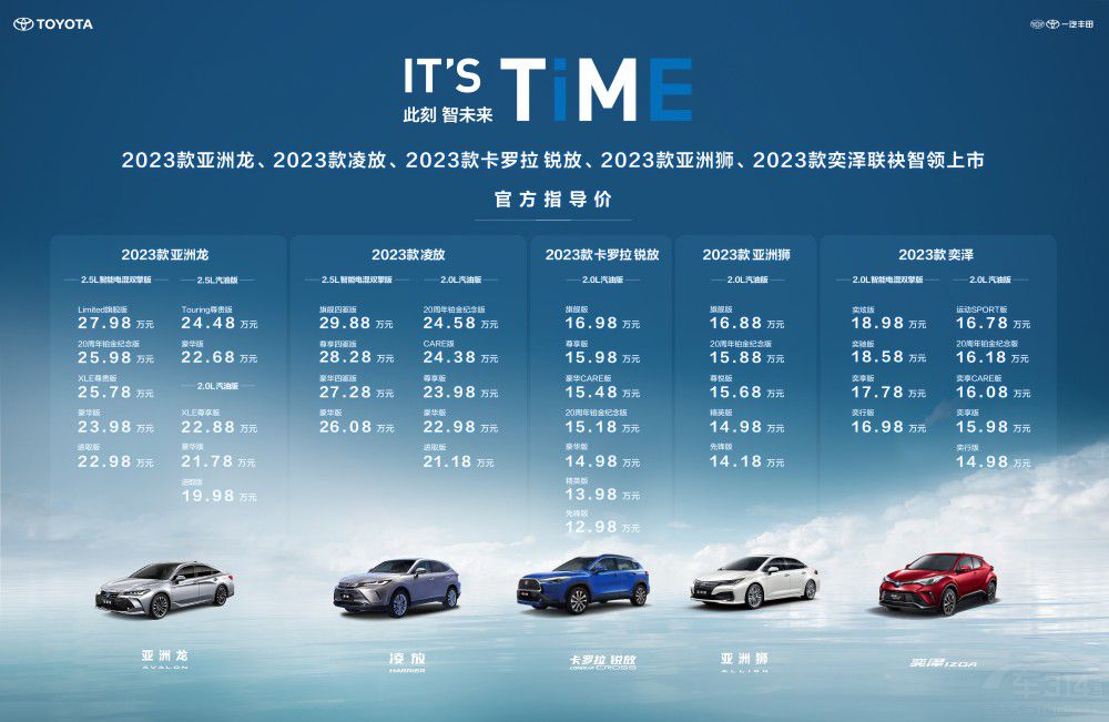 一汽豐田5款明星車型上市 商品力全線猛增 一汽豐田5款明星車型上市 商品力全線猛增